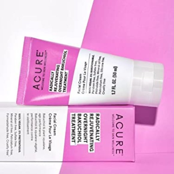 NIB Acure Radically Rejuvenating Bakuchiol Overnight Treatment - 1.7 Fl Oz - - Picture 1 of 2